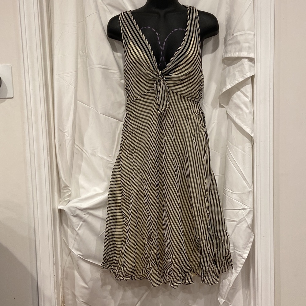 Ralph Lauren silk v neck sleeveless midi dress